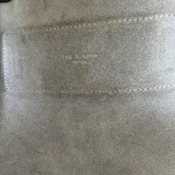 Rag & Bone Walker Convertible Gray Suede & Black Red Leather Tote - Picture 4 of 15